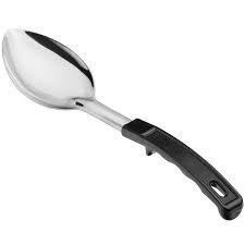 Spoon Solid Basting Black Handle S/S