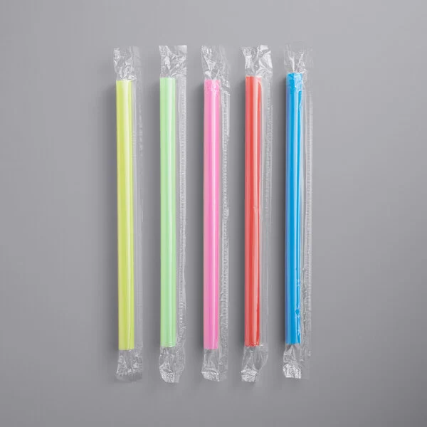 Drinking Straws Wrapped